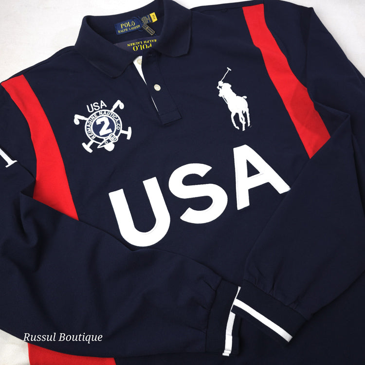 Longsleeve PRL USA polo for men | Navyblue