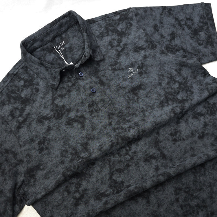 GNT cloudy print polo shirt | Black