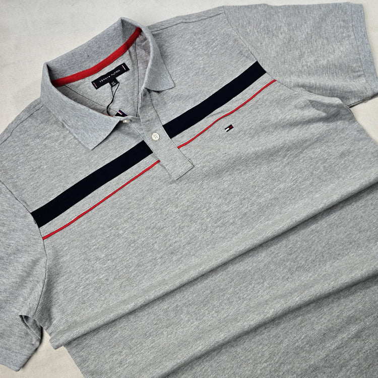 BIG- THF luxe designer polo shirt | Grey
