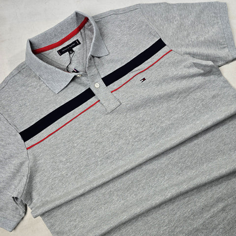 BIG- THF luxe designer polo shirt | Grey