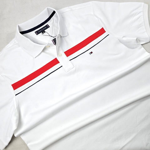 BIG- THF luxe designer polo shirt | White