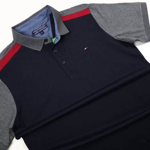 THF duo sleeve designer polo shirt | Navy blue