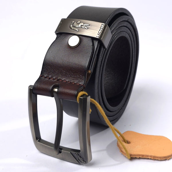 LST buckled leather belt for men | Brown