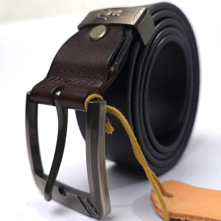 LST buckled leather belt for men | Brown