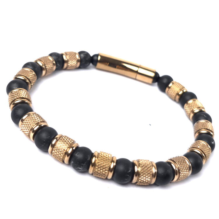 RB sequence leather Bracelet | Rosegold
