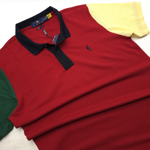 PRL two-toned sleeve polo shirt | WIne