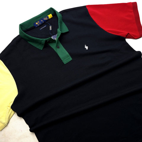 PRL two-toned sleeve polo shirt | Navy blue