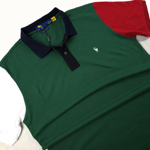 PRL two-toned sleeve polo shirt | Green