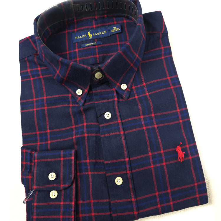 PRL two toned check Shirt for men | Dark Blue