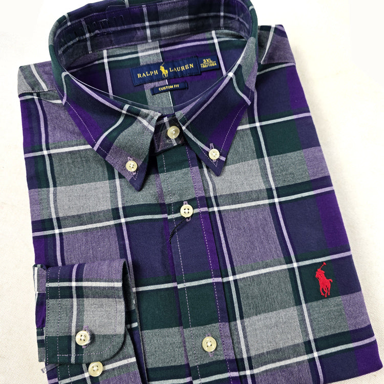 PRL two toned check Shirt | Purple