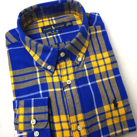 PRL two toned check Shirt | Yellow/Blue