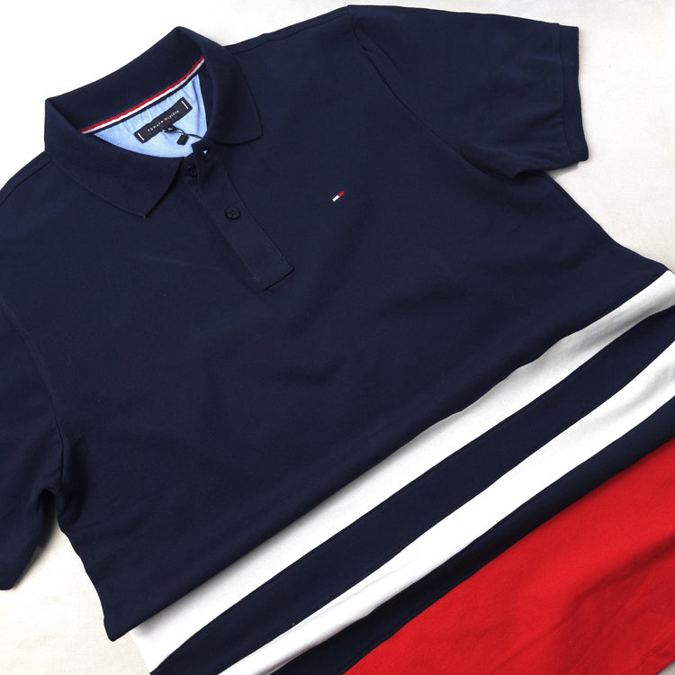 PRL Tri-toned polo shirt | Navy blue