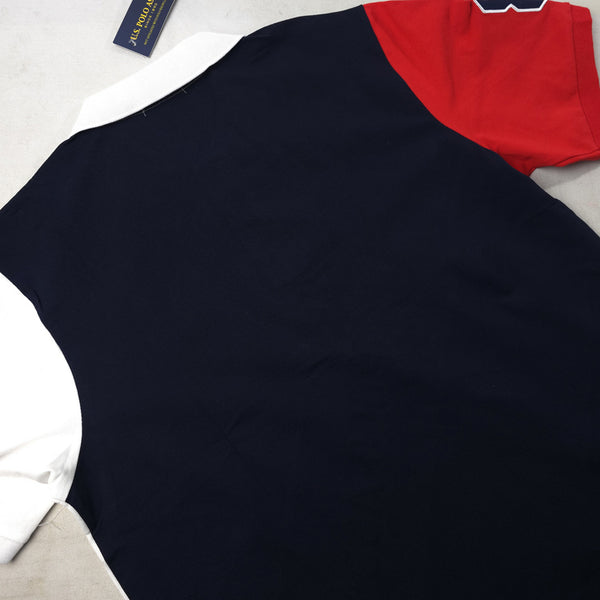 USP. Two toned Slant polo shirt | White