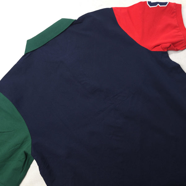USP. Two toned Slant polo shirt | Green
