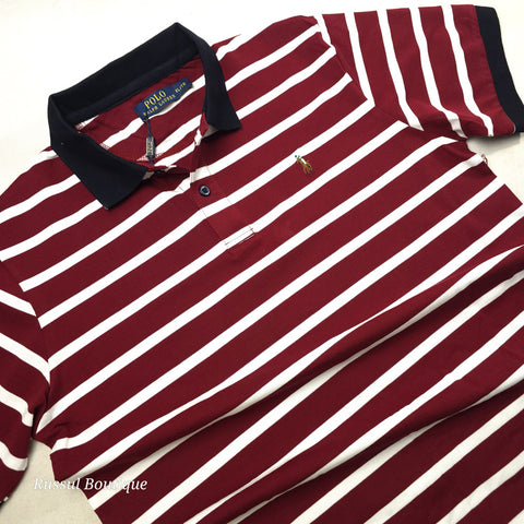PRL stripped designer polo shirt | Wine