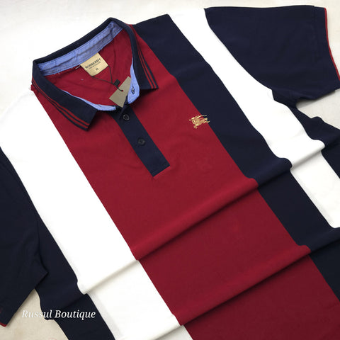 BBY striped polo shirt | Wine