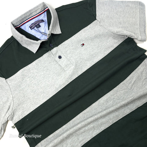 PRL Bold striped men's polo shirt | Army Green