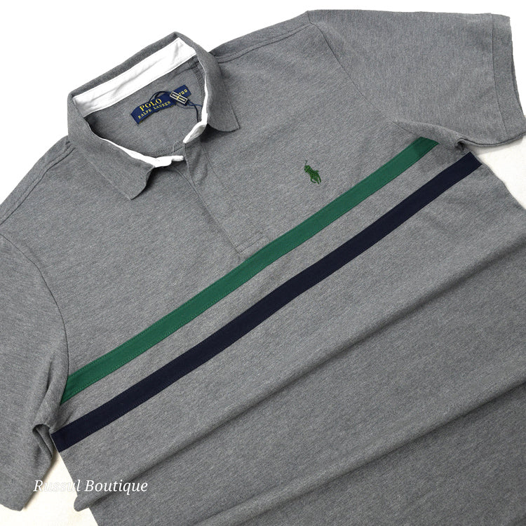 PRL duo-striped men's polo shirt | Grey