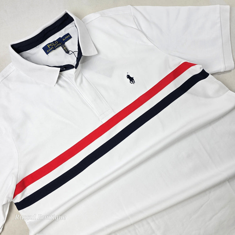 PRL duo-striped men's polo shirt | White