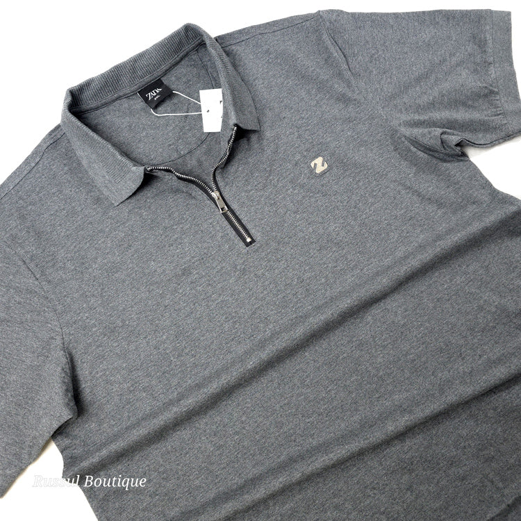 ZR Zip neck polo shirt | Grey