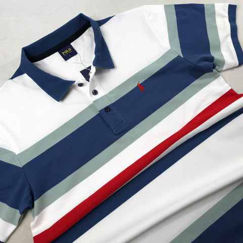 Prl two toned classic polo shirt | Aqua/Mint
