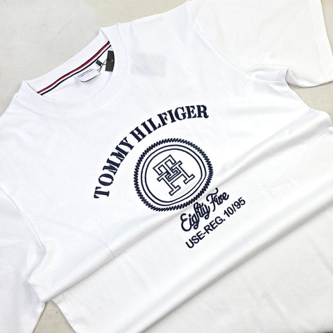 TH crested T-shirt | White