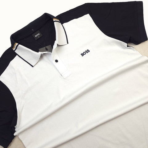 BS T-neck polo shirt | White