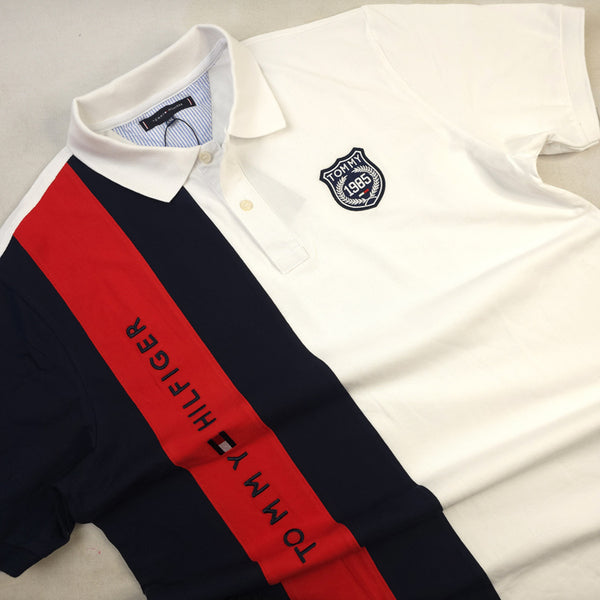 THF 85' Lettered men's polo shirt | White