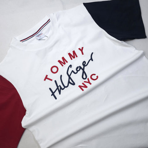 TH crested signature T-shirt | White