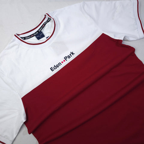 EP two-toned T-shirt for men | White/Wine