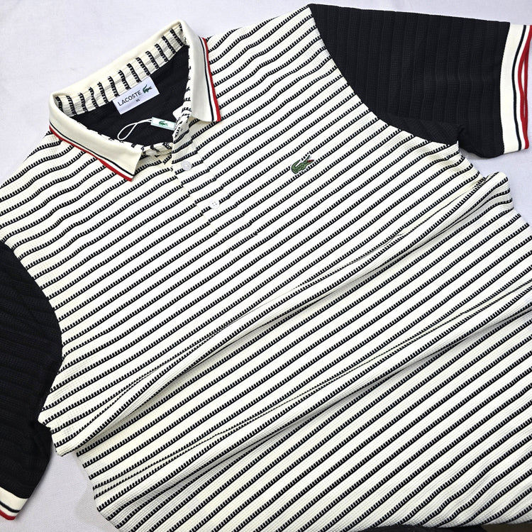 LST Wing-striped polo shirt | Cream