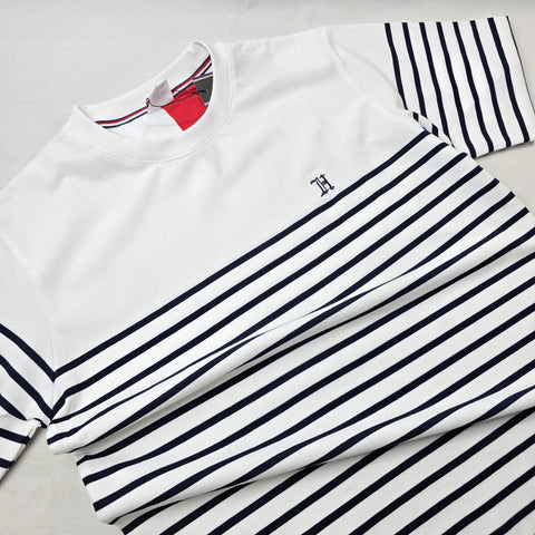 THF classic striped T-shirt | White