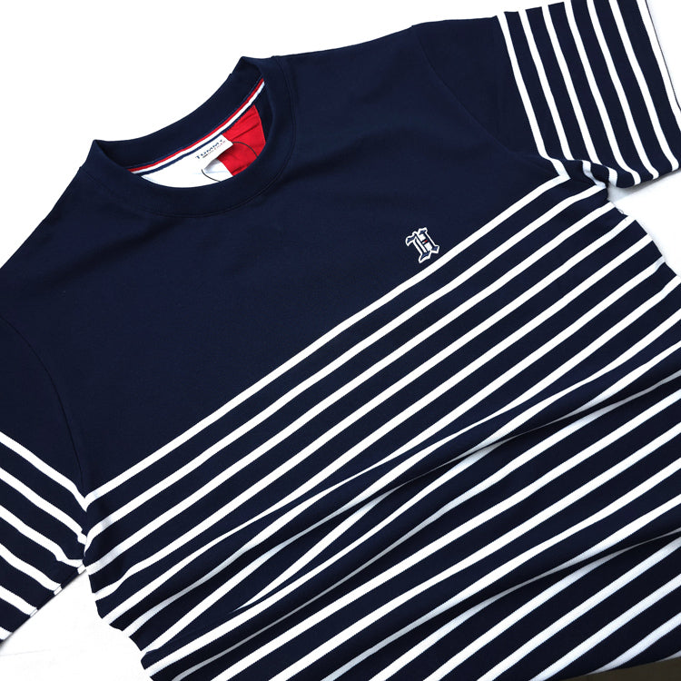 THF classic striped T-shirt | NAVY BLUE