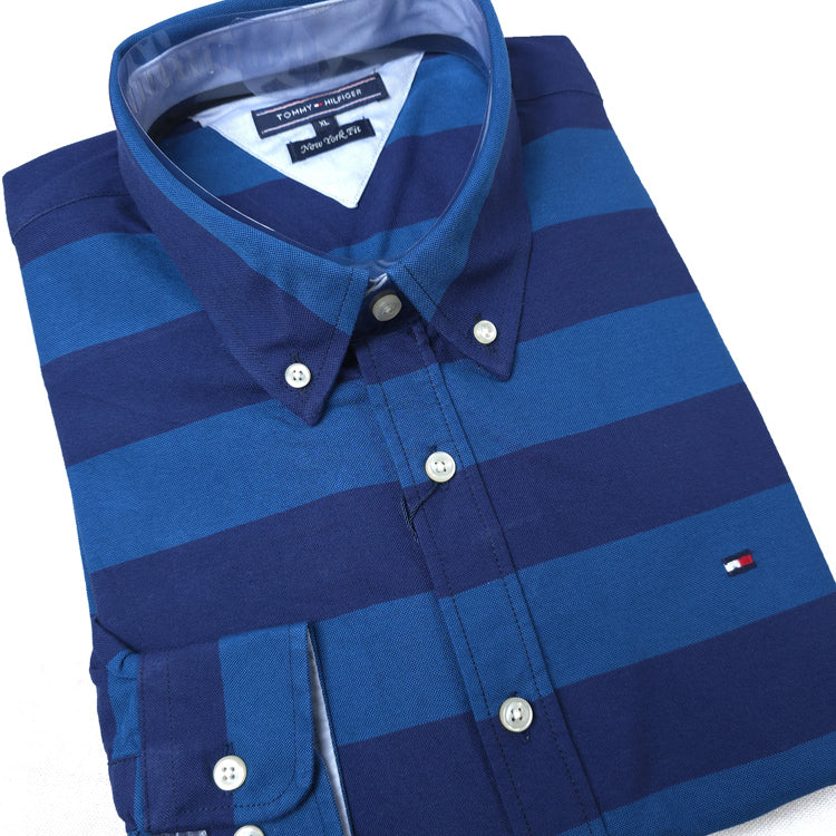 THF Hori-striped Shirt for men | Blue