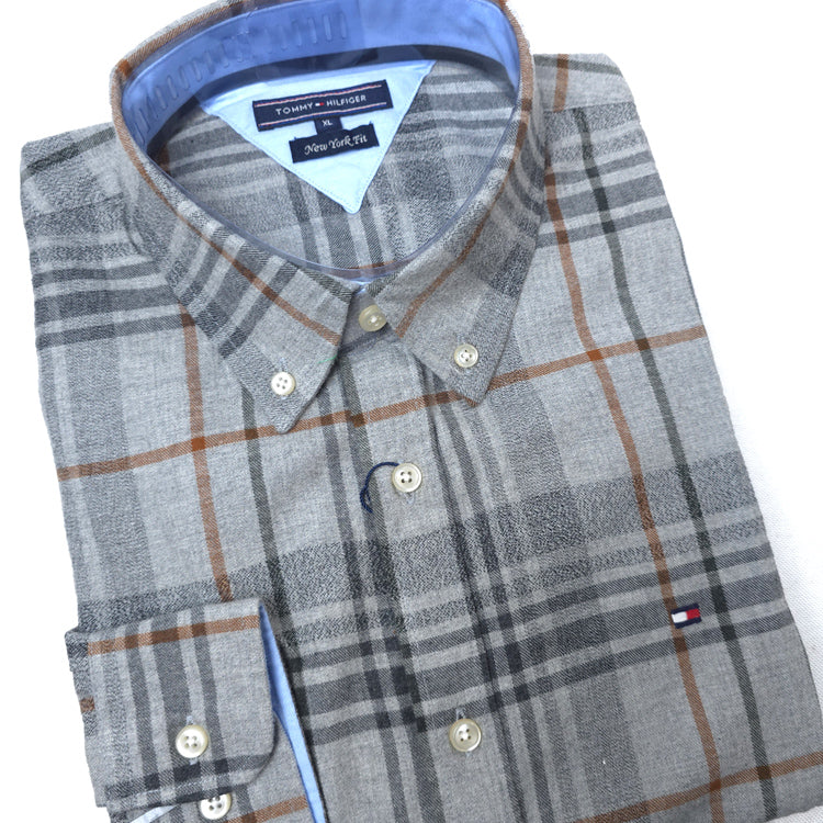 PRL two toned check Shirt for men | Light Grey