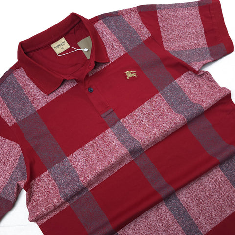 BBY check polo shirt | Wine