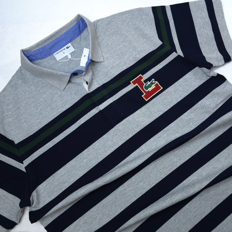 LST striped polo shirt | Grey