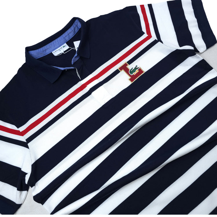 LST striped polo shirt | Navy blue