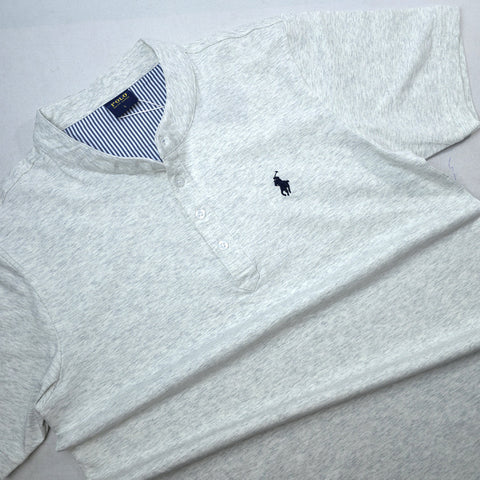 PRL half button Tee-shirt | Grain Grey