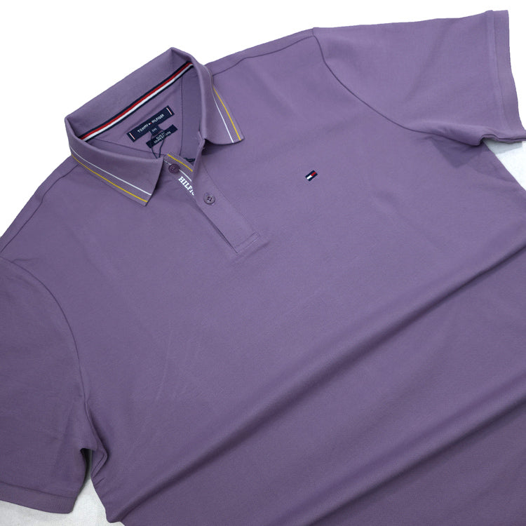 THF detail designer polo shirt | Purple