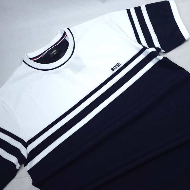 BS two-toned T-shirt | Navy blue/White