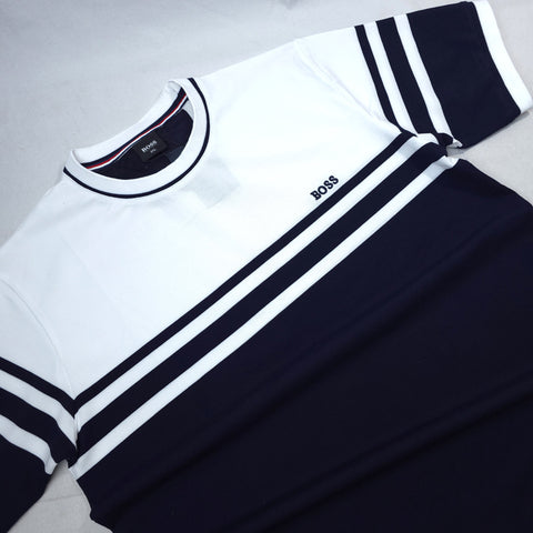 BS two-toned T-shirt | Navy blue/White