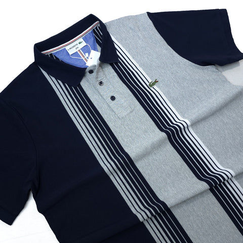 LST striped designer polo shirt | Grey