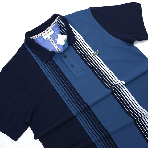 LST striped designer polo shirt | Aqua