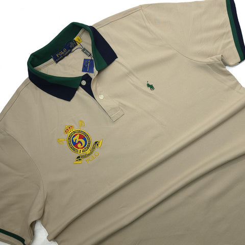 PRL 3RD crested plain polo shirt | Beige
