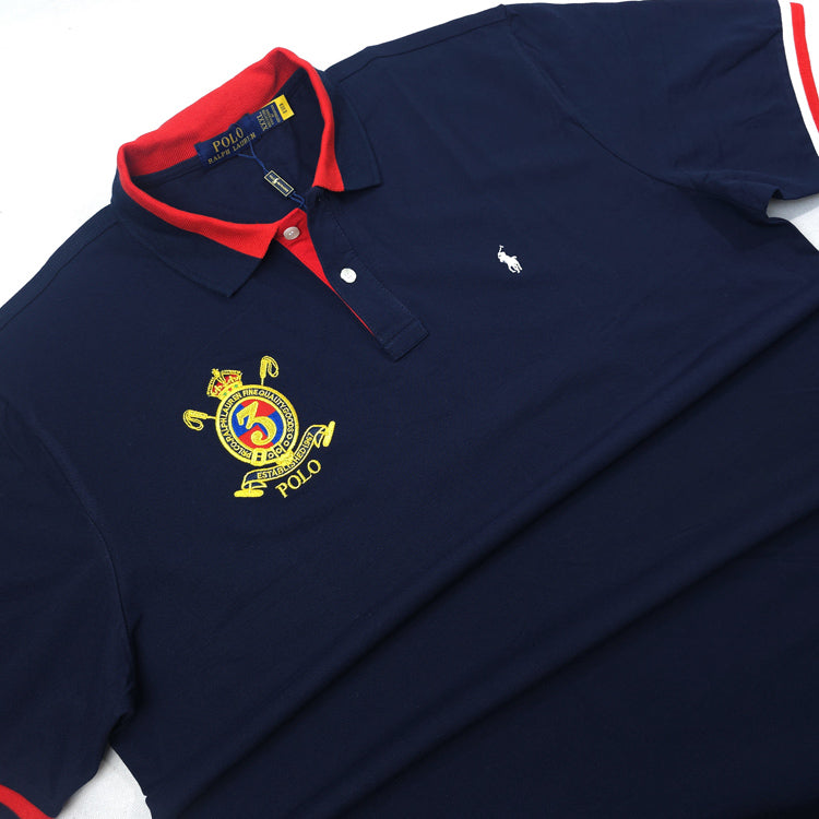 PRL 3RD crested plain polo shirt | Navy blue