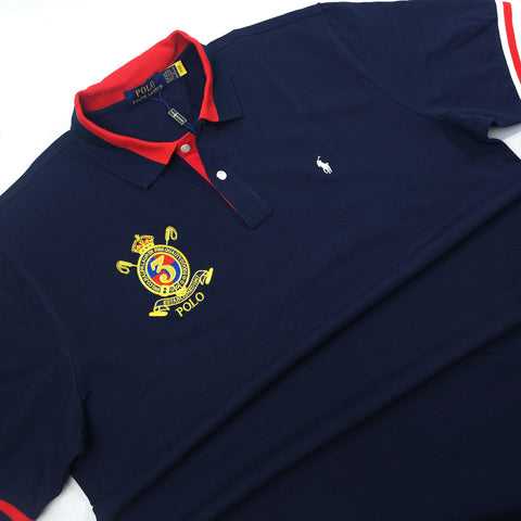 PRL 3RD crested plain polo shirt | Navy blue