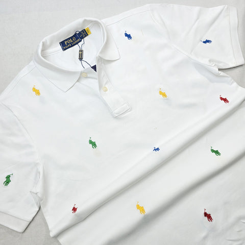 PRL bubbly designer polo shirt | White