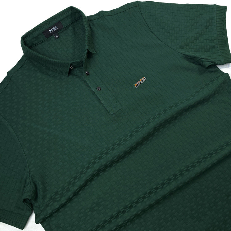 BS pattern polo shirt | Green