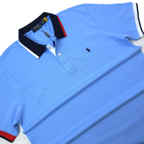 PRL deluxe plain polo shirt | Skyblue